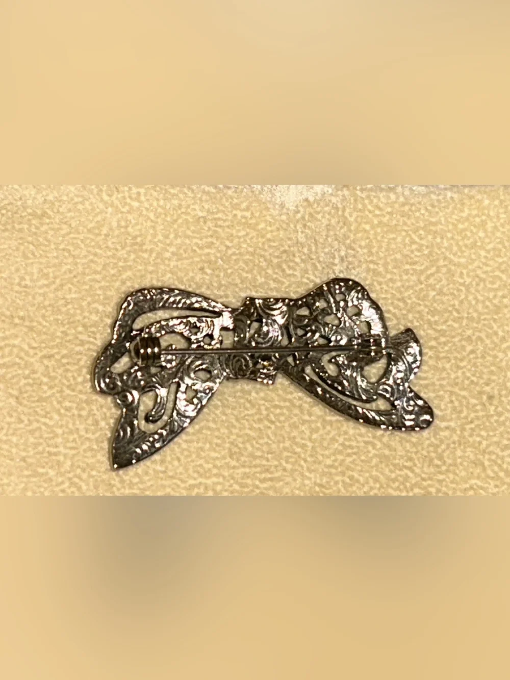 VINTAGE Marcasite Brooch Marcasite in Antique Silver Tone Pin EUC
